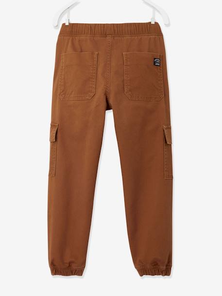 Pantalon battle facile à enfiler garçon bleu glacier+CAMEL FONCE+kaki foncé+taupe 10 - vertbaudet enfant 