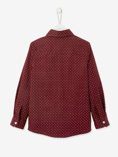 Chemise garçon imprimée pois Aubergine imprimé 2 - vertbaudet enfant 