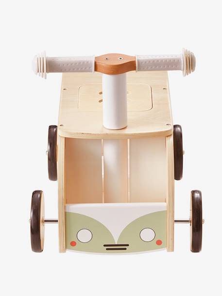 Porteur bus à doudous HANOÏ en bois FSC® BLANC MOYEN UNI AVEC DECOR 7 - vertbaudet enfant 