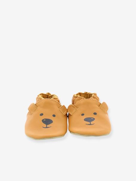 Chaussons Soft Soles Sweety Bear ROBEEZ© Camel+gris clair 6 - vertbaudet enfant 