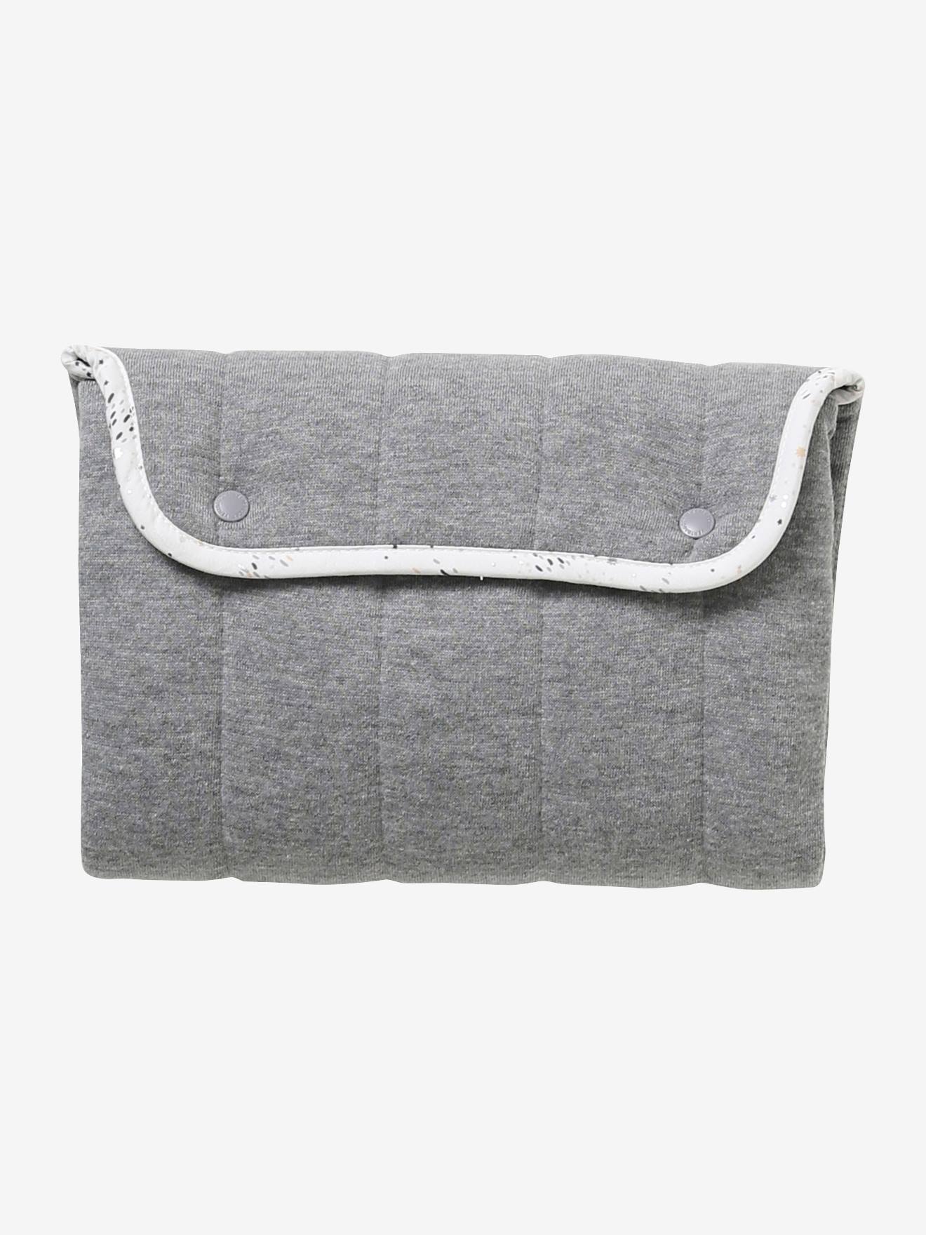 Tapis à Langer De Voyage VERTBAUDET - Imprimé Marine, Serviette Éponge Amovible - Plié 17x22cm