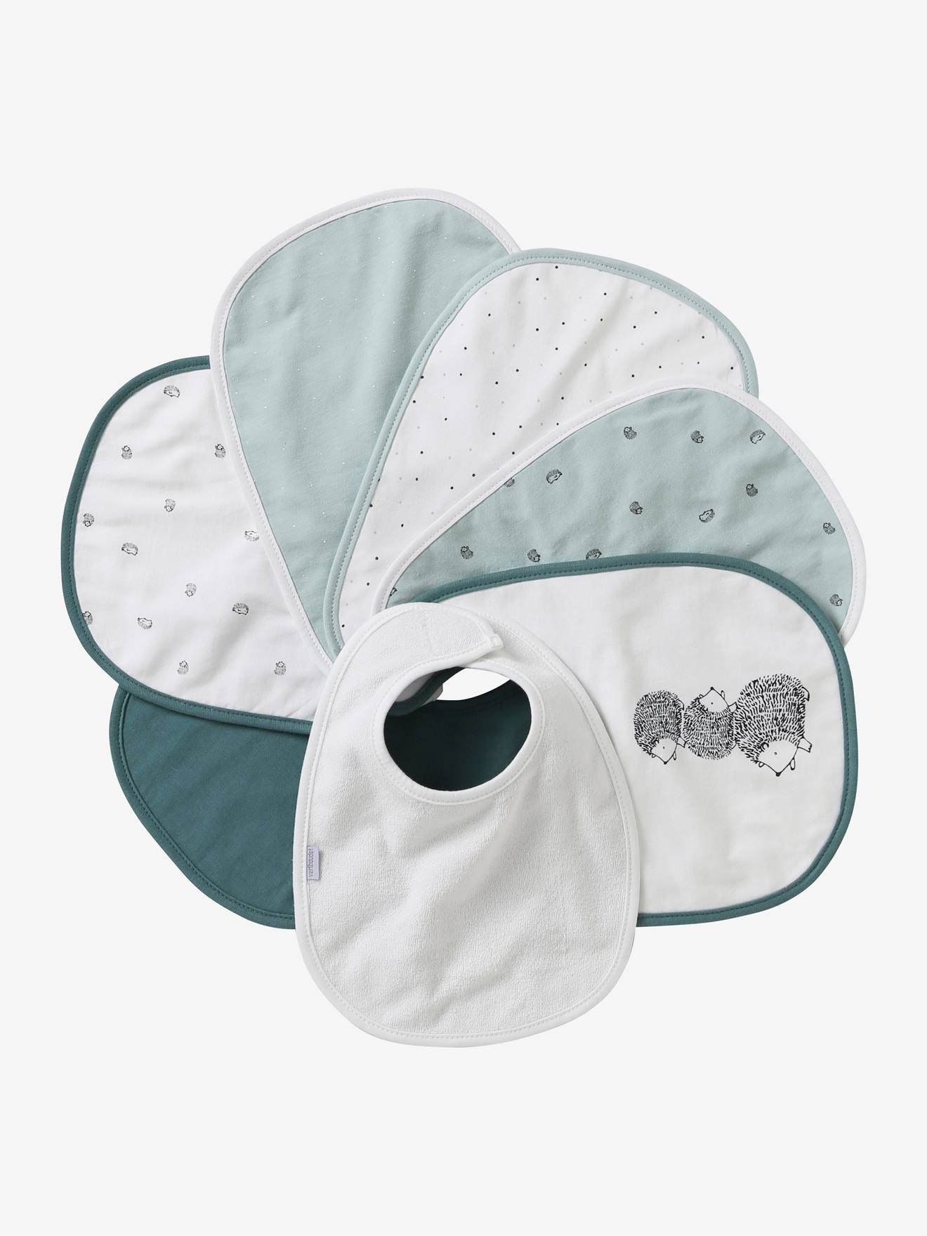 2 Bavoirs Bébé Coton Imperméables - Lavables En Machine, Taille 20x30 Cm, 0 à 36 Mois - 4