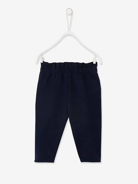 Pantalon en molleton bébé taille élastiquée BASICS corail+encre 5 - vertbaudet enfant 