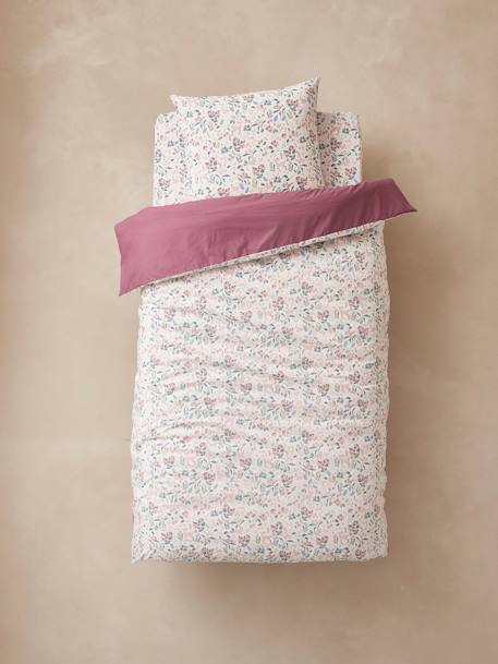Parure housse de couette enfant et taie d'oreiller VICTORIA prune 8 - vertbaudet enfant 