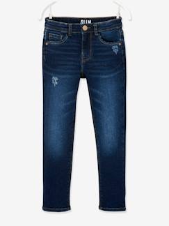 Jean slim MorphologiK fille tour de hanches FIN avec usures - vertbaudet enfant -Jean slim MorphologiK fille tour de hanches FIN avec usures