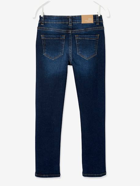 Jean slim MorphologiK fille tour de hanches FIN avec usures Brut 2 - vertbaudet enfant 