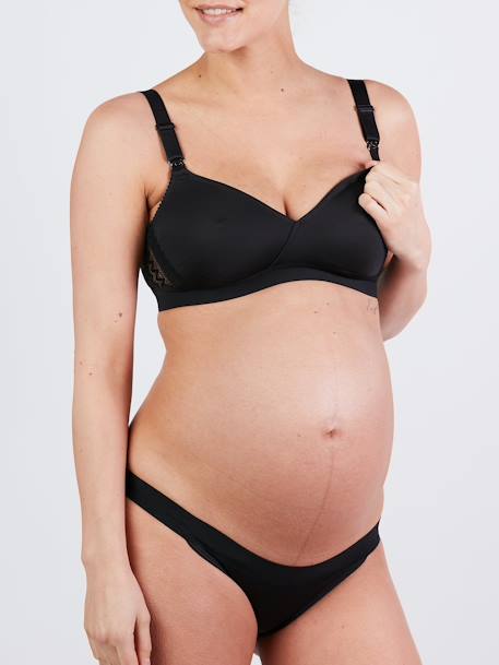 Soutien-gorge de grossesse et d'allaitement Serena CACHE C¼UR sans armatures Gris chiné/noir+NOIR+Rose pâle (Blush)+terracotta 6 - vertbaudet enfant 