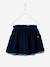 Jupe réversible fille en gaze de coton et imprimé fleurs marine reversible vert imprmé 1 - vertbaudet enfant 