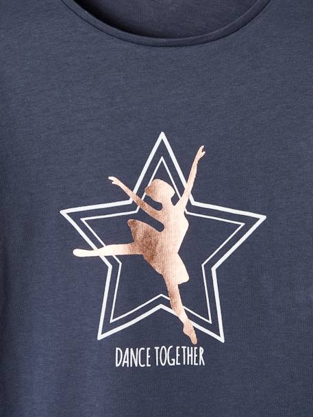 T-shirt de sport fille motif danseuse étoile détails irisés gris 3 - vertbaudet enfant 