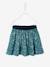 Jupe réversible fille en gaze de coton et imprimé fleurs marine reversible vert imprmé 2 - vertbaudet enfant 
