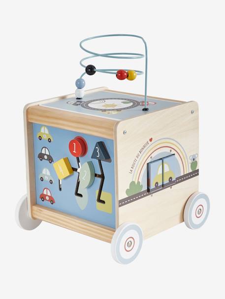 Cube d'activités à tirer EN VOITURE SIMON en bois FSC® multicolore 6 - vertbaudet enfant 