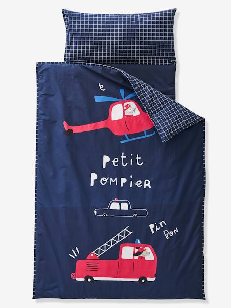Couchage de sieste maternelle personnalisable MINILI POMPIER marine 4 - vertbaudet enfant 