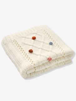 Les matières-Linge de maison et décoration-Linge de lit bébé-Couverture, édredon-Couverture tricot HAPPY BOHÈME