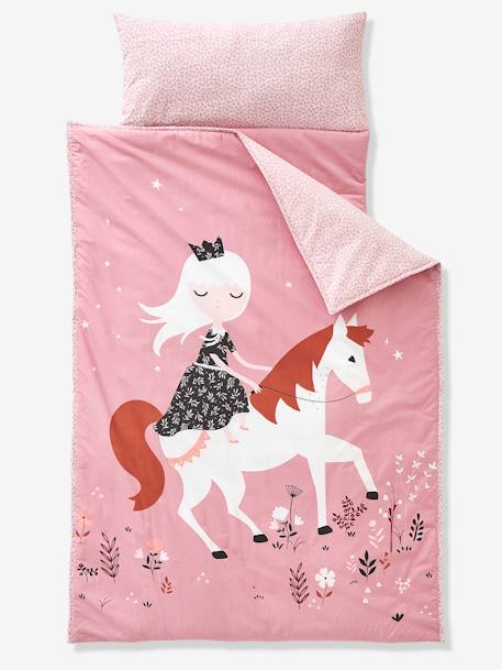 Couchage de sieste maternelle personnalisable MINILI PRINCESSE NATURE rose 3 - vertbaudet enfant 