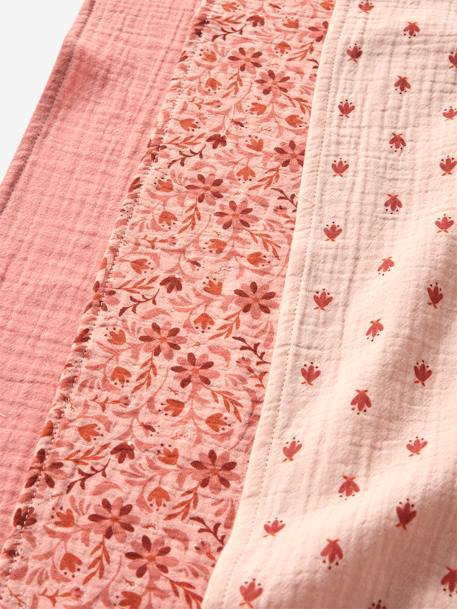 Lot de 3 langes en gaze de coton HAPPY BOHÈME rose 2 - vertbaudet enfant 