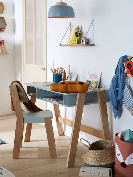 Bureau enfant ARCHITEKT blanc/bois+vert 6 - vertbaudet enfant 