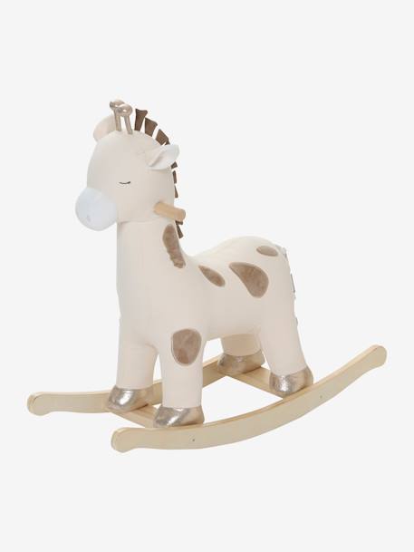 Girafe à bascule en bois FSC® ROSE MOYEN UNI AVEC DECOR 4 - vertbaudet enfant 