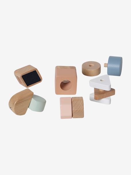 Cubes sensoriels en bois FSC® multicolore 4 - vertbaudet enfant 