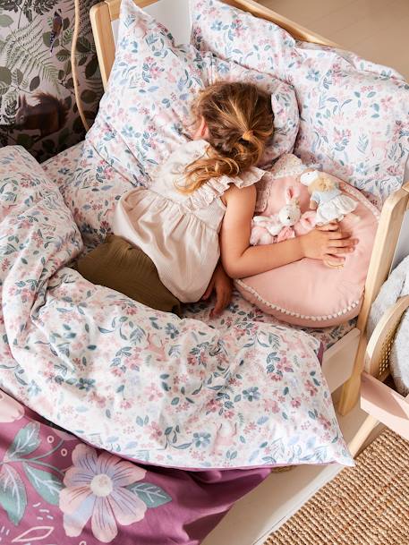 Parure housse de couette enfant et taie d'oreiller VICTORIA prune 6 - vertbaudet enfant 
