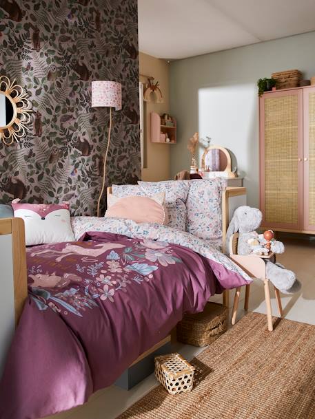 Parure housse de couette enfant et taie d'oreiller VICTORIA prune 5 - vertbaudet enfant 