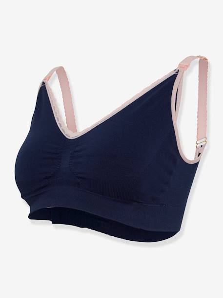 Soutien-gorge biologique grossesse et allaitement sans coutures Original Deluxe MARINE 4 - vertbaudet enfant 