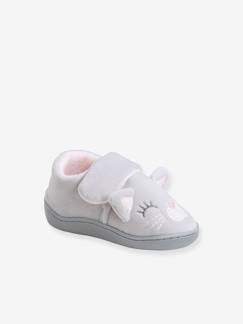 Chaussures-Chaussures bébé 17-26-Chaussons-Chaussons esprit peluche bébé fille