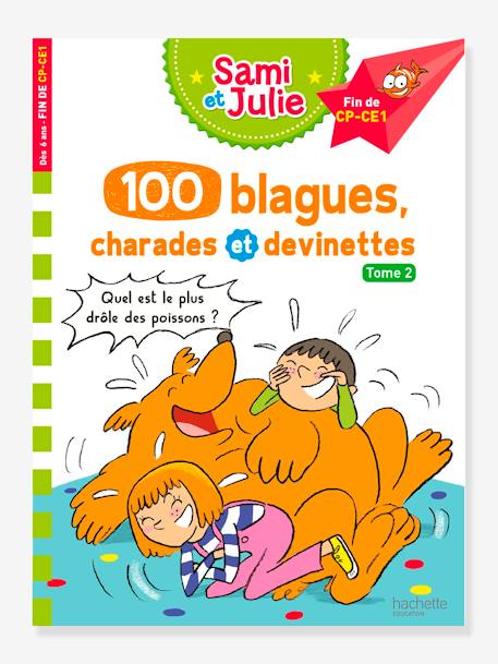 Livre éducatif Sami et Julie - 100 blagues, charades et devinettes - Tome 2 - HACHETTE ÉDUCATION BLANC 1 - vertbaudet enfant 