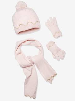 Fille-Accessoires-Bonnet, écharpe, gants-Ensemble fille bonnet + écharpe + gants