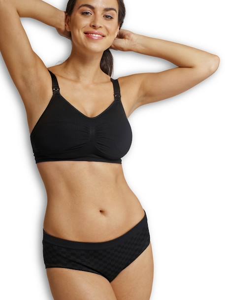 Soutien-gorge grossesse et allaitement rembourré sans coutures NOIR 1 - vertbaudet enfant 