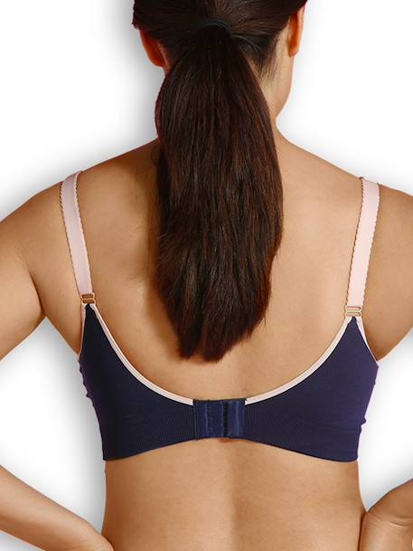 Soutien-gorge biologique grossesse et allaitement sans coutures Original Deluxe MARINE 2 - vertbaudet enfant 