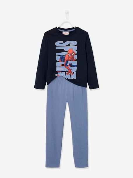 Pyjama Garçon Spiderman® Haut bleu foncé/bas bleu moyen 1 - vertbaudet enfant 