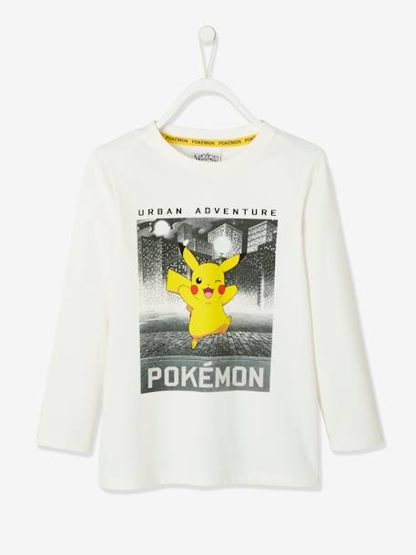 T-shirt manches longues Pokémon® garçon Crème animé 1 - vertbaudet enfant 