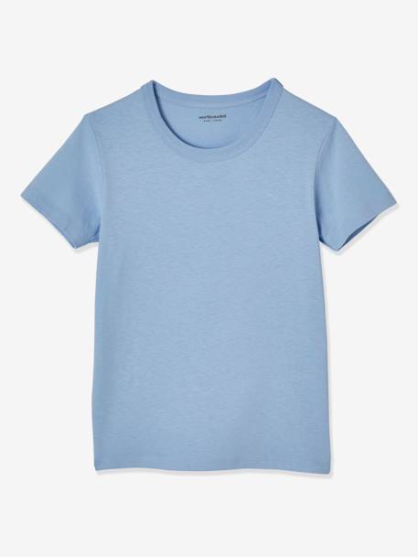 Lot de 3 T-shirts garçon manches courtes BASICS lot blanc+Lot camaieu bleu 8 - vertbaudet enfant 