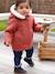 Manteau en lainage bébé avec capuche terracotta chiné 1 - vertbaudet enfant 