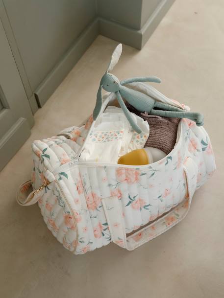 Sac à langer Baby Roll en gaze de coton eau de rose+ivoire imprimé 4 - vertbaudet enfant 