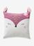 Coussin carré Bichette parme foncé / écru 3 - vertbaudet enfant 