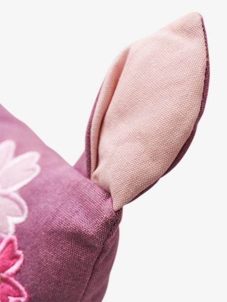 Coussin carré Bichette parme foncé / écru 6 - vertbaudet enfant 
