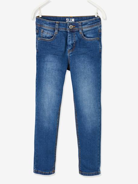 Jean garçon slim morphologique MEDIUM denim black+DENIM BRUT+denim gris+DENIM GRIS FONCE+double stone+STONE 36 - vertbaudet enfant 