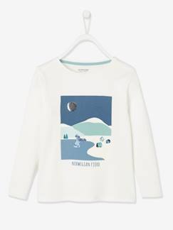 Fille-Tee-shirt motif fjord fille détails sequins