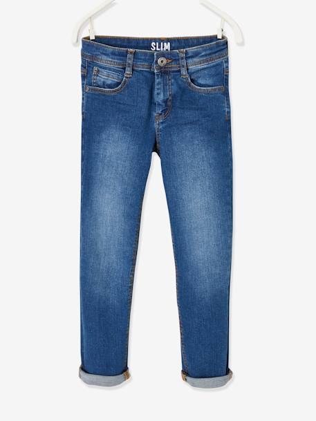 Jean garçon slim morphologique MEDIUM denim black+DENIM BRUT+denim gris+DENIM GRIS FONCE+double stone+STONE 37 - vertbaudet enfant 