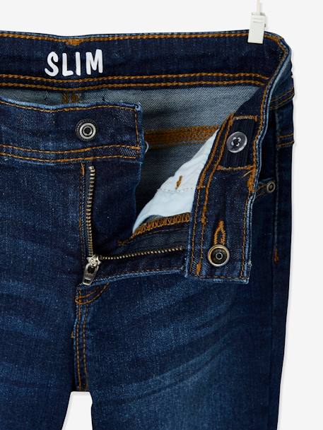 Jean slim MorphologiK LARGE 'waterless' garçon DENIM BRUT+DENIM GRIS FONCE+double stone+STONE 4 - vertbaudet enfant 