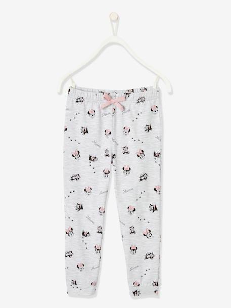 Pyjama fille Disney Minnie® Bas gris extra light/haut rose 4 - vertbaudet enfant 