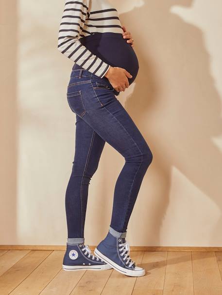 Jean de grossesse skinny bandeau sans couture Denim brut+Gris foncé 5 - vertbaudet enfant 
