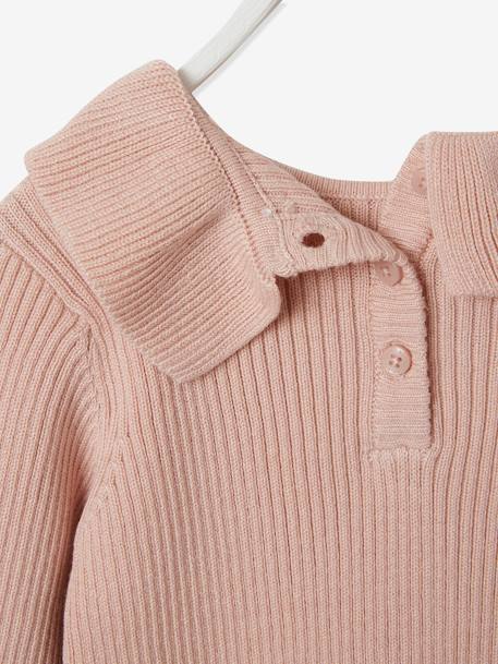 Pull à collerette bébé bronze+rose fumé 8 - vertbaudet enfant 