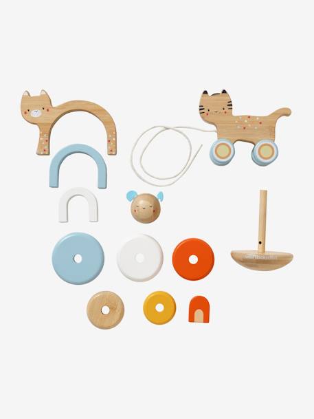 Set de 3 jouets en bambou multicolore 2 - vertbaudet enfant 