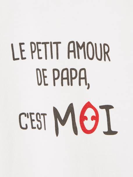 T-shirt bébé à message manches longues blanc+gris chiné 2 - vertbaudet enfant 