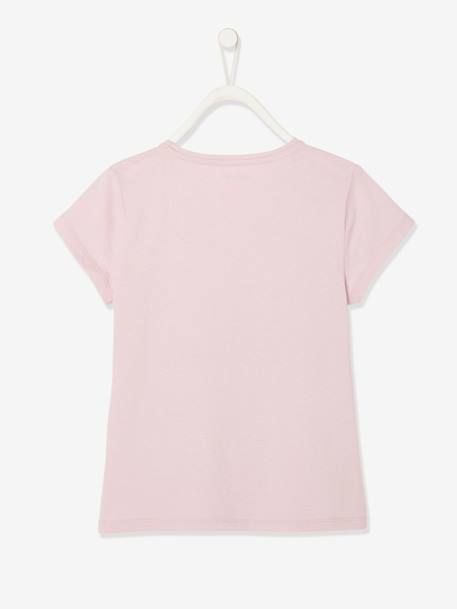 T-shirt fille à message détails irisés Oeko-Tex® bleu pâle - club des princesse+rose pivoine+rose poudré 5 - vertbaudet enfant 