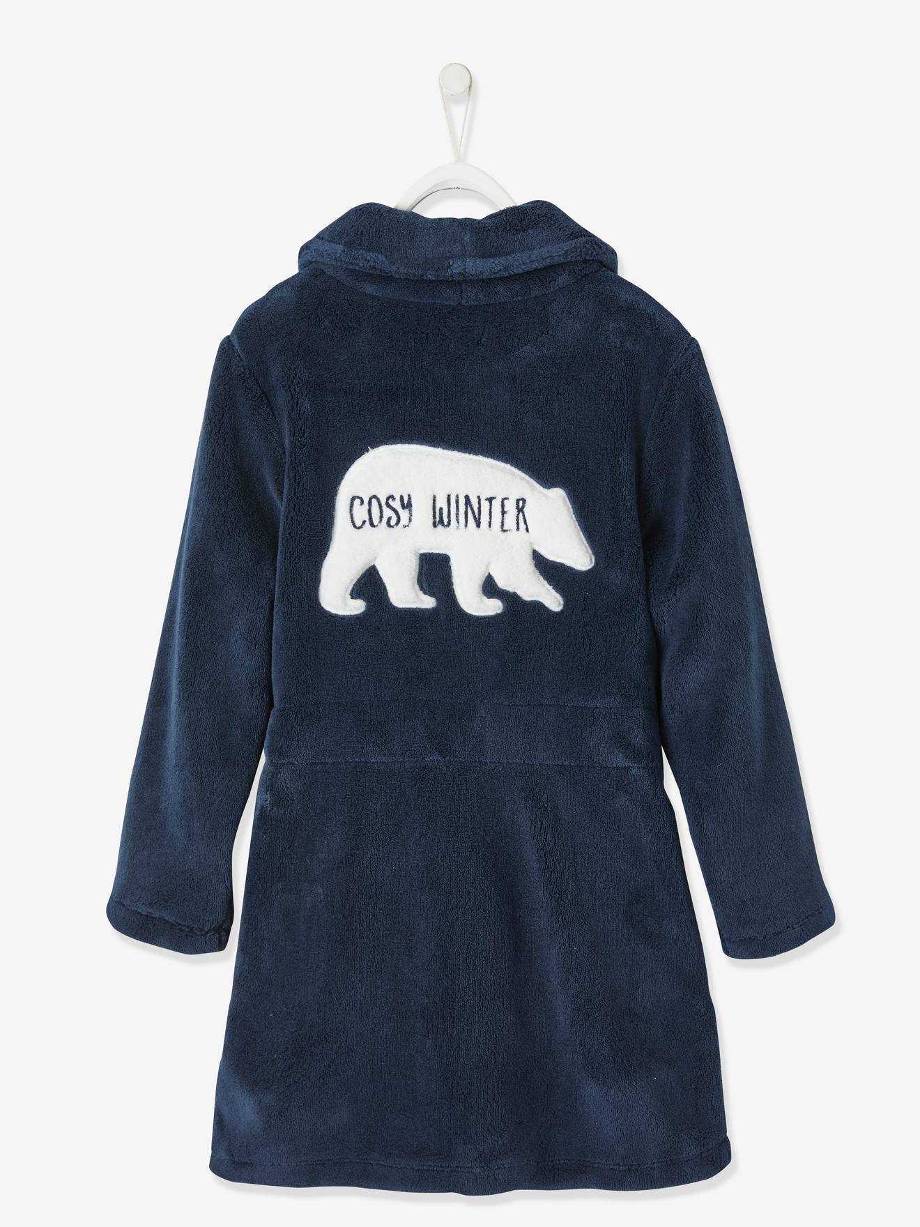 Pyjama Garçon Vertbaudet En Velours - Fusée Phosphorescente, Manches Longues, 75% Coton, Taille Élastique