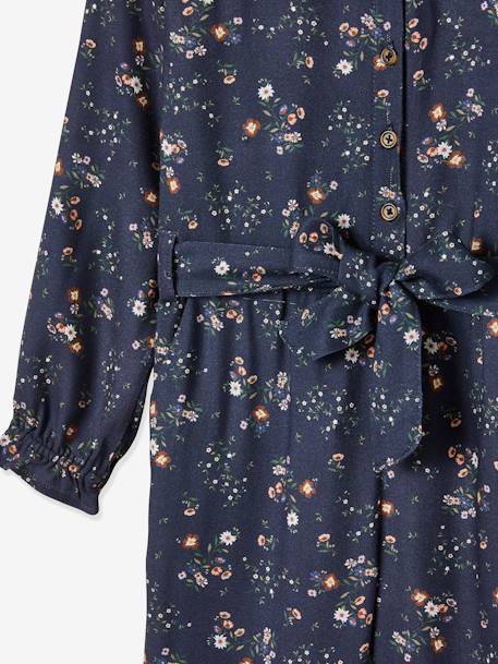 Combinaison à fleurs fille encre imprimé 4 - vertbaudet enfant 
