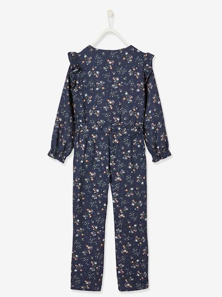 Combinaison à fleurs fille encre imprimé 2 - vertbaudet enfant 